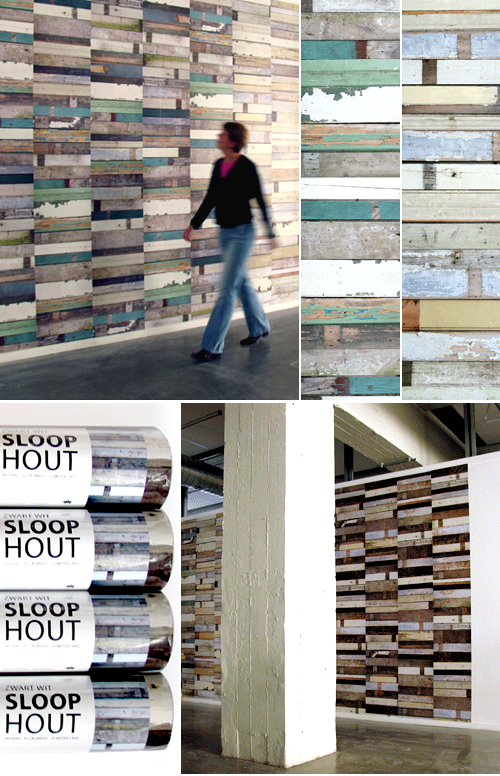 Scrap wood wallpaper is now for sale THE STYLE FILES